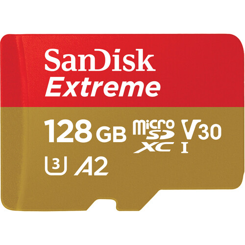 SanDisk Extreme 128GB microSD Memory Card V30  (190MB/s)